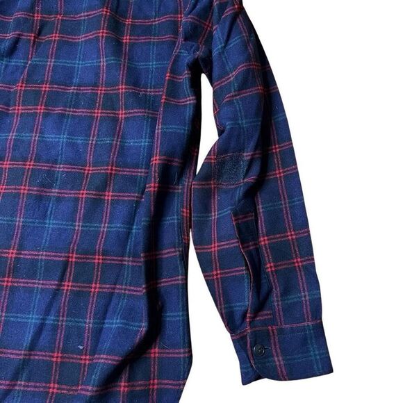 Vintage 80s Pendleton Virgin Wool Plaid Shirt 15.5 Medium - Picture 7 of 7